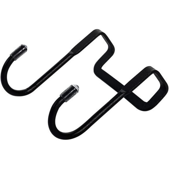 Double S Shaped Hooks Chrome Finish Steel S Hook Cookware Universal Kitchen Hooks for Bathroom Towels Garden Plants,Black