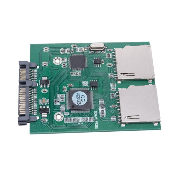 Double SDHC Card Reader to Fast SATA Conveter Quick and Convenient Data Transfer