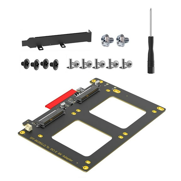 Double SFF 8639 Solid Disk To PCIE 8X Conversion Adapter For PC Expansion Enhances Connection