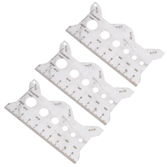 Double Scale Stainless Steel Pitches Gauge Ruler Accurate Thread Diameter And Length Measurement Tool Fit for Industrial