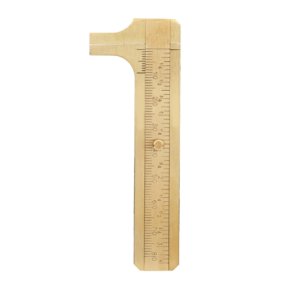 Double Scale Vernier Caliper, 80mm Brass Measuring Ruler for Jewelry ...