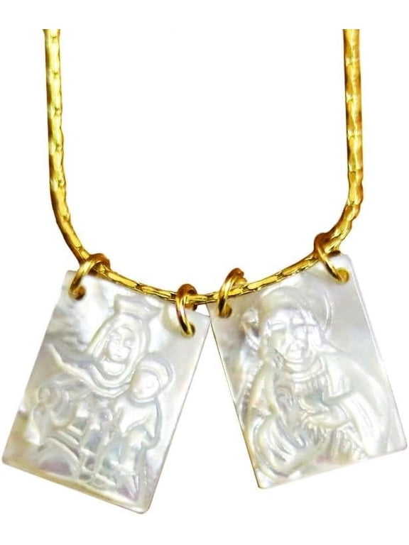 Double Scapular Jesus and Maria Scapular Necklace Scapular Necklace