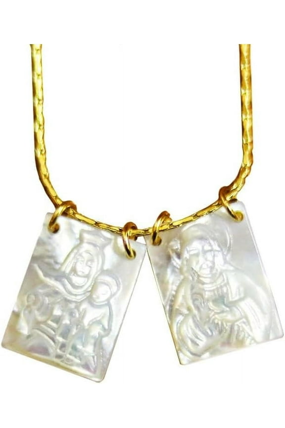 Double Scapular Jesus and Maria Scapular Necklace Scapular Necklace