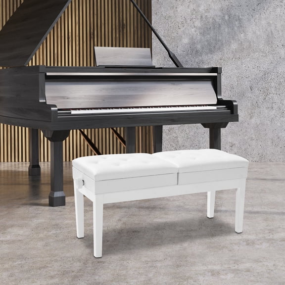 Double Seater Piano Bench, Adjustable Duet Piano Bench, Piano Bench with Storage Box Used In Homes, Schools, Concerts, Music Studios