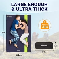 Double Self Inflating Sleeping Pad with Built-in Pillow