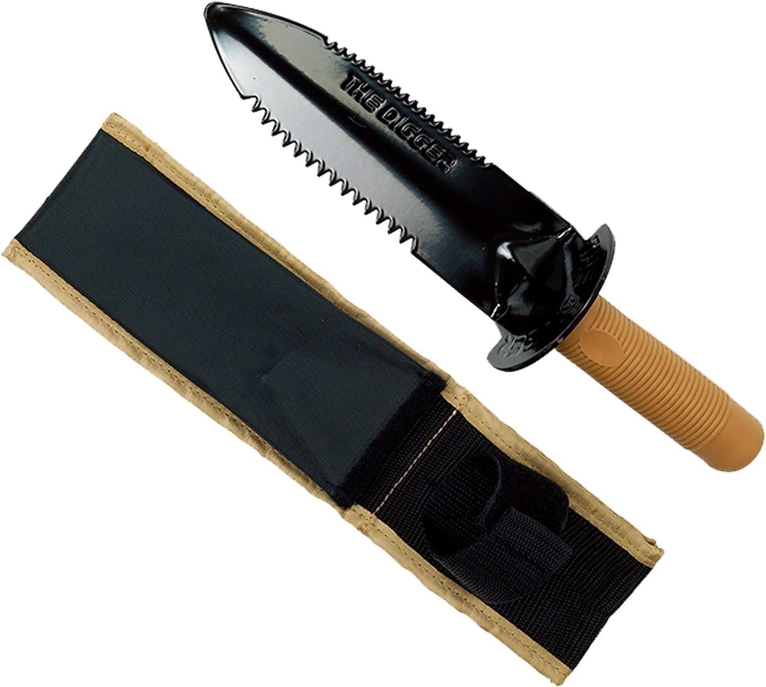 Double Serrated Digging Knife With Sheath
