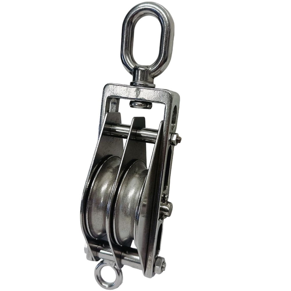 Double Sheave Swivel Eye Block 3/16