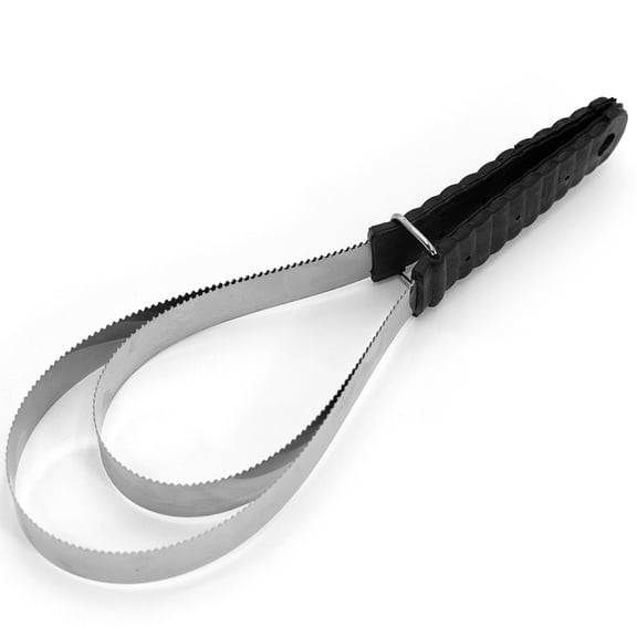 Jeffers Double Shedding Blade for Horses and Livestock Grooming Stainless Steel Tool with Black Plastic Handle for Hair Dirt and Mud Removal