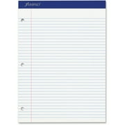 Ampad 20-323 8.5 x 11.75 Medium/College Rule Double Sheet Pads - White (100-Sheet/Pad)