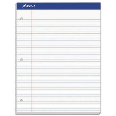 Double Sheet Pads, Narrow Rule, 100 White 8.5 X 11.75 Sheets | Bundle of 2 Pads