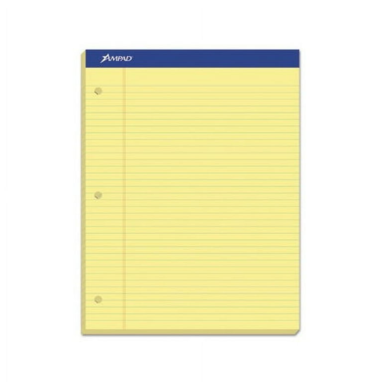 Double Sheet Pads, Wide/Legal Rule, 100 Canary-Yellow 8.5 x 11.75 Sheets Double Sheet Pads, Wide/Legal Rule, 100 Canary-Yellow 8.5 x 11.75 Sheets
