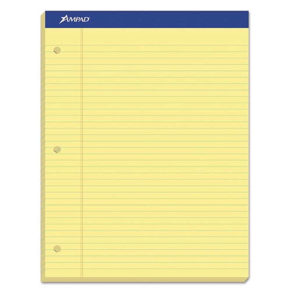 "Double Sheet Pads, Wide/legal Rule, 100 Canary-Yellow 8.5 X 11.75 Sheets | Bundle of 2 Pads"