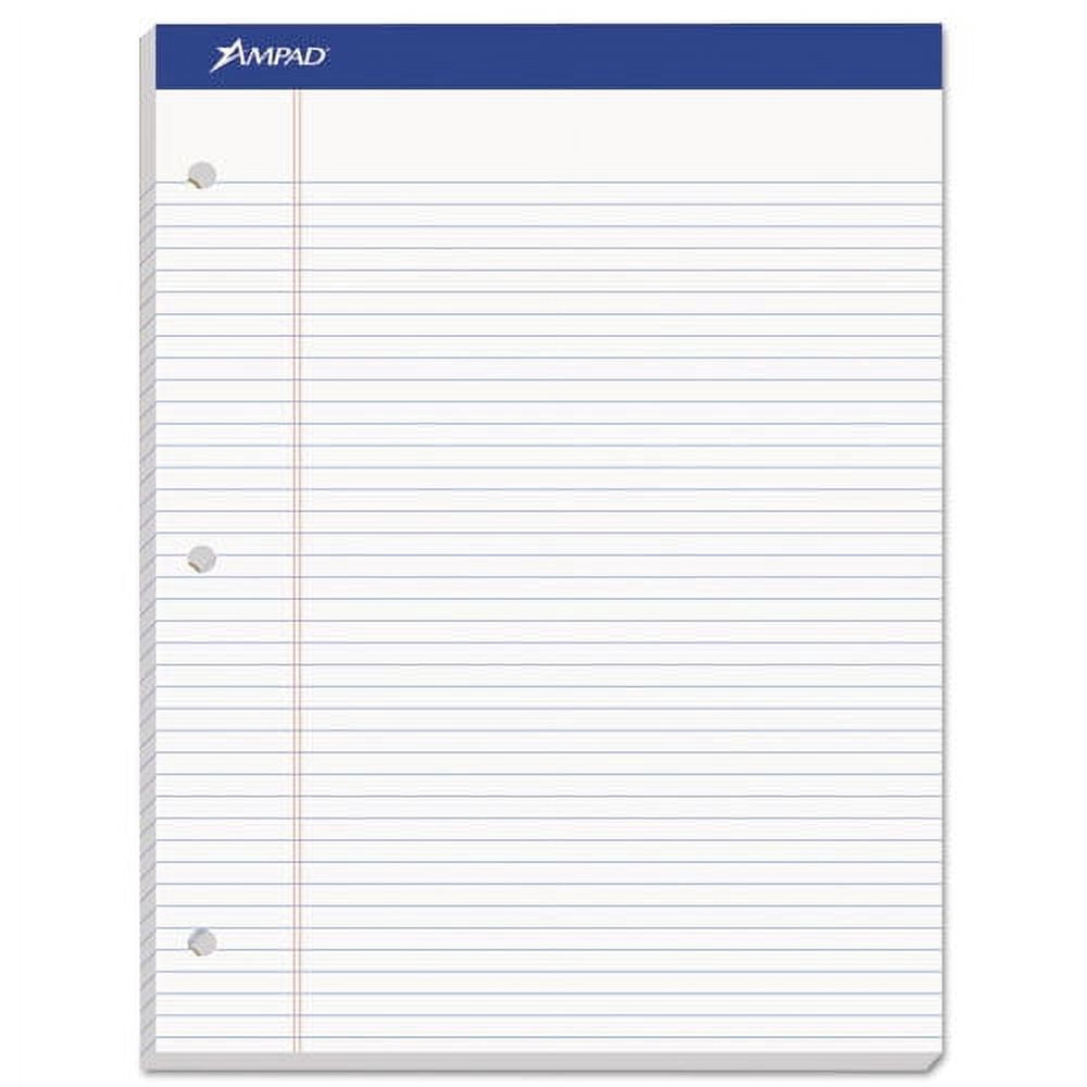 "Double Sheet Pads, Wide/legal Rule, 100 White 8.5 X 11.75 Sheets | Bundle of 2 Pads"
