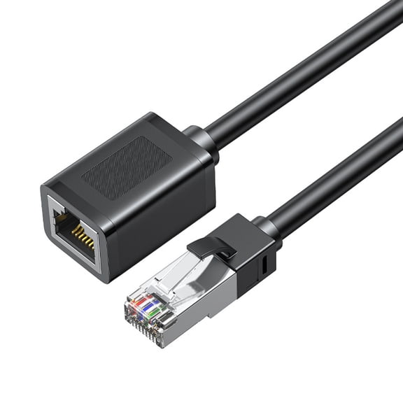 Double Shielded Cat6 Ethernet Cable Extender RJ45 Adapter Caord 1000Mbps Multiple Length Option Compatibles Cat5E Cat5