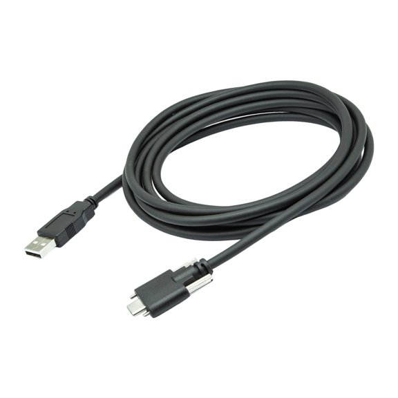 Double Shielded USB3.0 to Type C Data Cable with Screw Mount Industrial Camera Cable for Stable Machine Systems