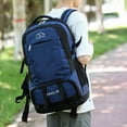 thumbnail image 1 of Double Shoulder Backpack Men's 60L Large Capacity Travel Hiking Bag,Red, 1 of 2