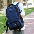 thumbnail image 1 of Double Shoulder Backpack Men's 60L Large Capacity Travel Hiking Bag,Rose red, 1 of 2