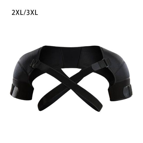 Double Shoulder Brace Support Belt Compression Strap Wrap Injury Pain Reli IUP