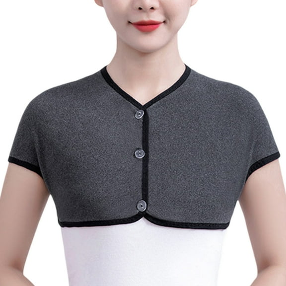 Double Shoulder Brace Winter Warm Shoulder Protector Elastic Shoulder Strap Guard Thermal Sleeping Shoulder Shawl for Elderly Youngster Indoor Outdoor