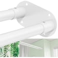 thumbnail image 1 of Double Shower Curtain Rod, 28-51 Inches Adjustable Wall Mounted Double Shower Rod, Rustproof White Shower Curtain Rods for Bathroom, Bathtub, Extra Space for Curtain and Liner, 1 of 7