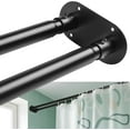 thumbnail image 1 of Double Shower Curtain Rod 28 to 75 Inches Elegant Double Shower Rod Adjustable Wall Mounted Double Shower Curtain Pole for Bathroom (Black, 28 to 75"), 1 of 14