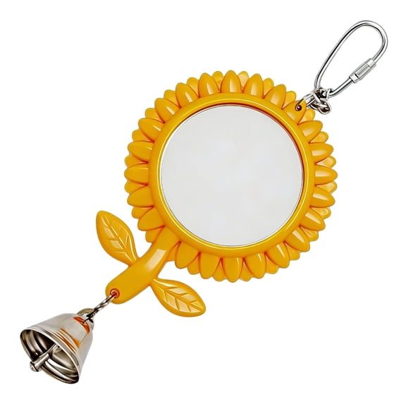 Double Side Bird Mirror Toy Encourages Natural Curiosity for Pet Parrots Fun