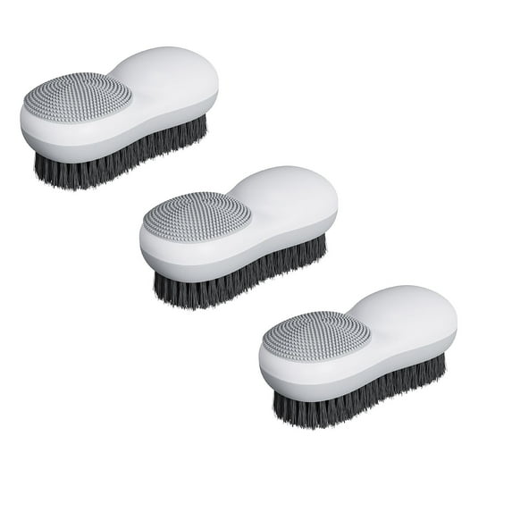 Double Side Cleaning Brush Multifunctional Gentle Scrub Brush with Non Slip Handle Easy To Grip Laundry Brush for Hand Washing Shoes, Clothes and Fabrics Home Cleaning Supplies 1/2/3/4/5/6PCS
