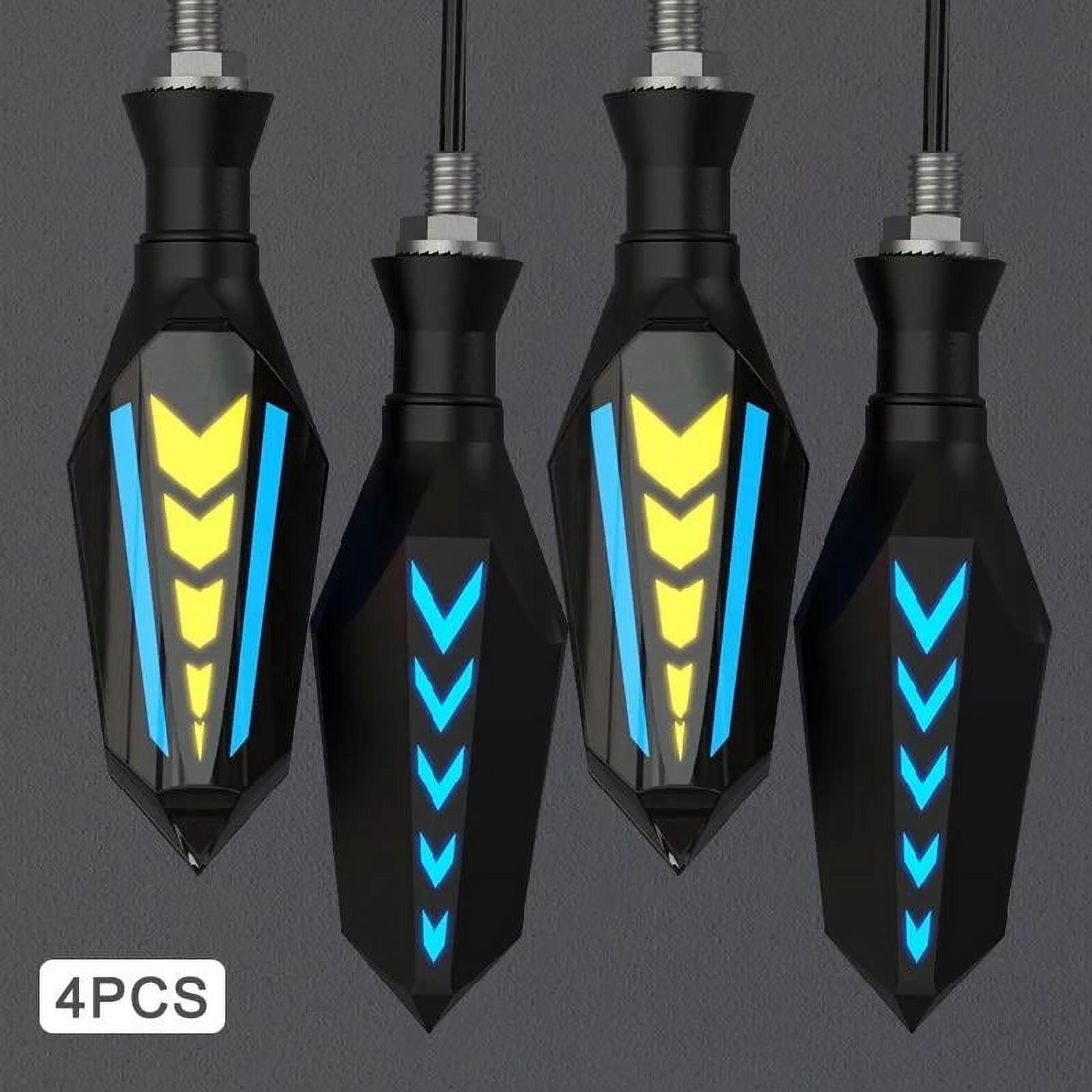 Double Side Flowing Motorcycle Turn Signal LED Motorcycle Light Built-in Relay Flashing Blinker Universal Warning Lamp Indicator