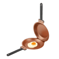 thumbnail image 1 of Double Side Frying Pan, Nonstick Baking Pancake Pan, Barbecue Plate Omelette Pan, Sandwich er Grill, Cooks ies, Breakfast Fried Egg Pancake Pan(Gold), 1 of 9