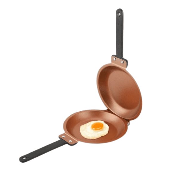 Double Side Frying Pan, Nonstick Baking Pancake Pan, Barbecue Plate Omelette Pan, Sandwich er Grill, Cooks ies, Breakfast Fried Egg Pancake Pan(Gold)