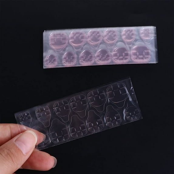 Double Side Glue Nail Sticker,Breathable Adhesive Tabs Fake Nail Glue Sticker,for Acrylic False Nails Manicure Tape(120pcs)
