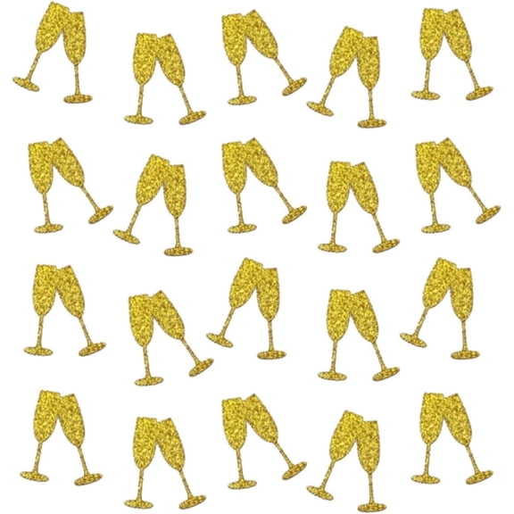 Double Side Gold Glitter Paper Cheer Cup Confetti Paper Scatter Table Confetti for Birthday Party Baby Shower Anniversary Wedding Graduation Party Decoration, 100pcs