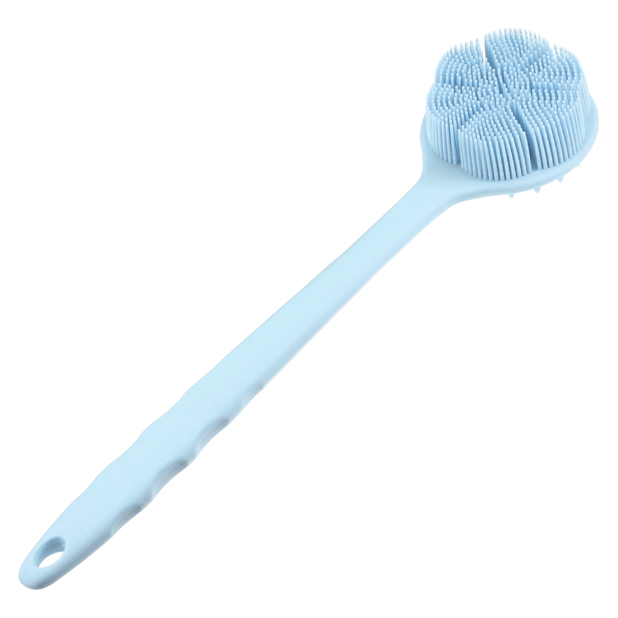 Double Side Long Handle Bath Brush Back Scrubber for Bath 14.17 Length 1 Pc Blue