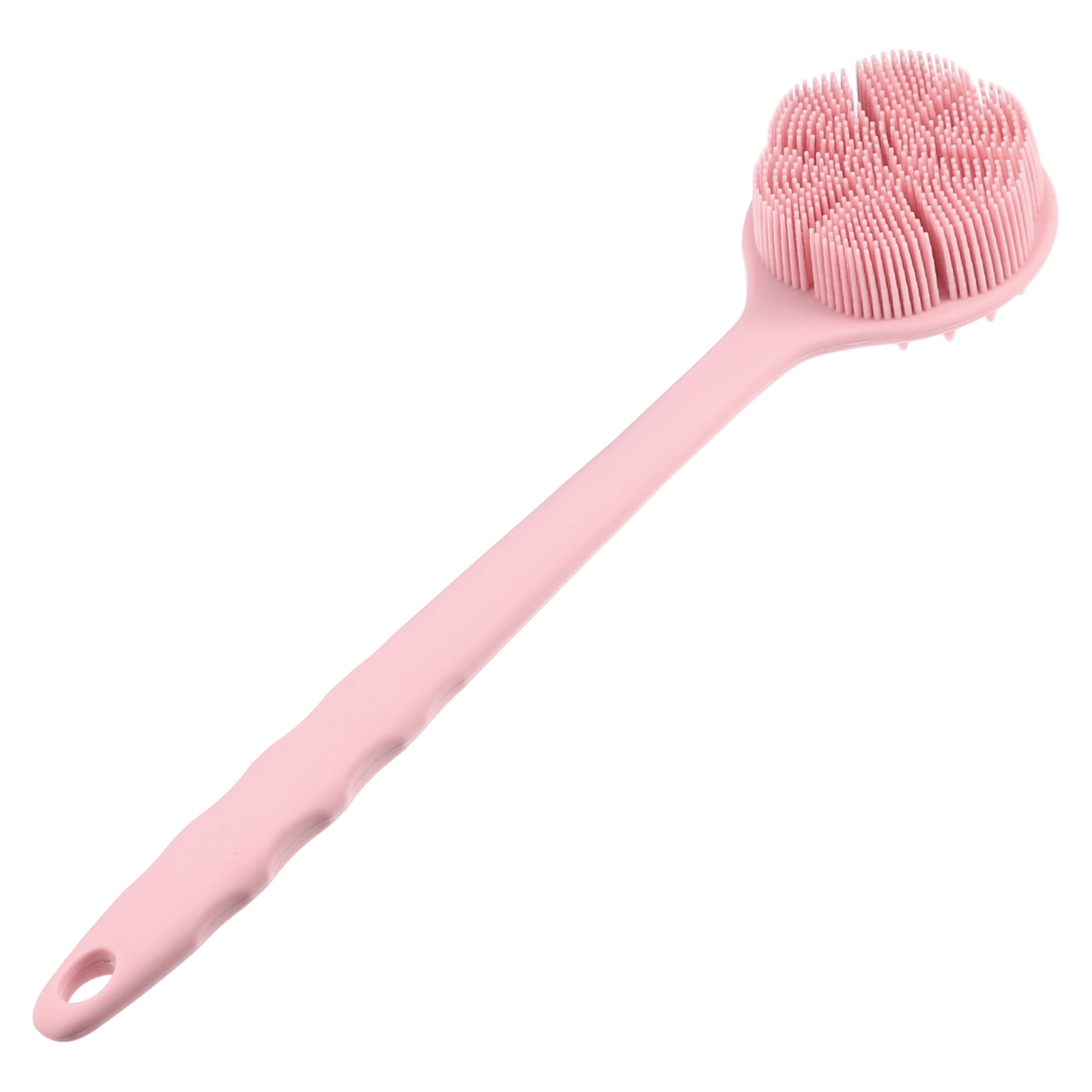 Double Side Long Handle Bath Brush Back Scrubber for Bath 14.17 Length 1 Pc Pink