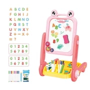 Double Side Magnetic Drawing Easel With Cartoon Frogs Design Triangle Stand For Kid Creative Art Doodling Board Craft To