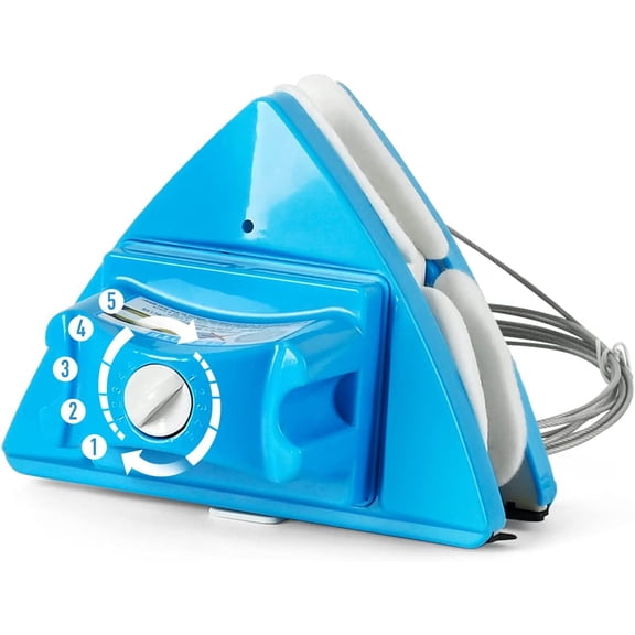 Double Side Magnetic Window Cleaner,Adjustable Magnetic Double Window Glass Wiper Glider Washing Brush Equipment Cleaning Brush Wiper Tools for High-Rise and Car Glazed Windows Thickness 4-30mm