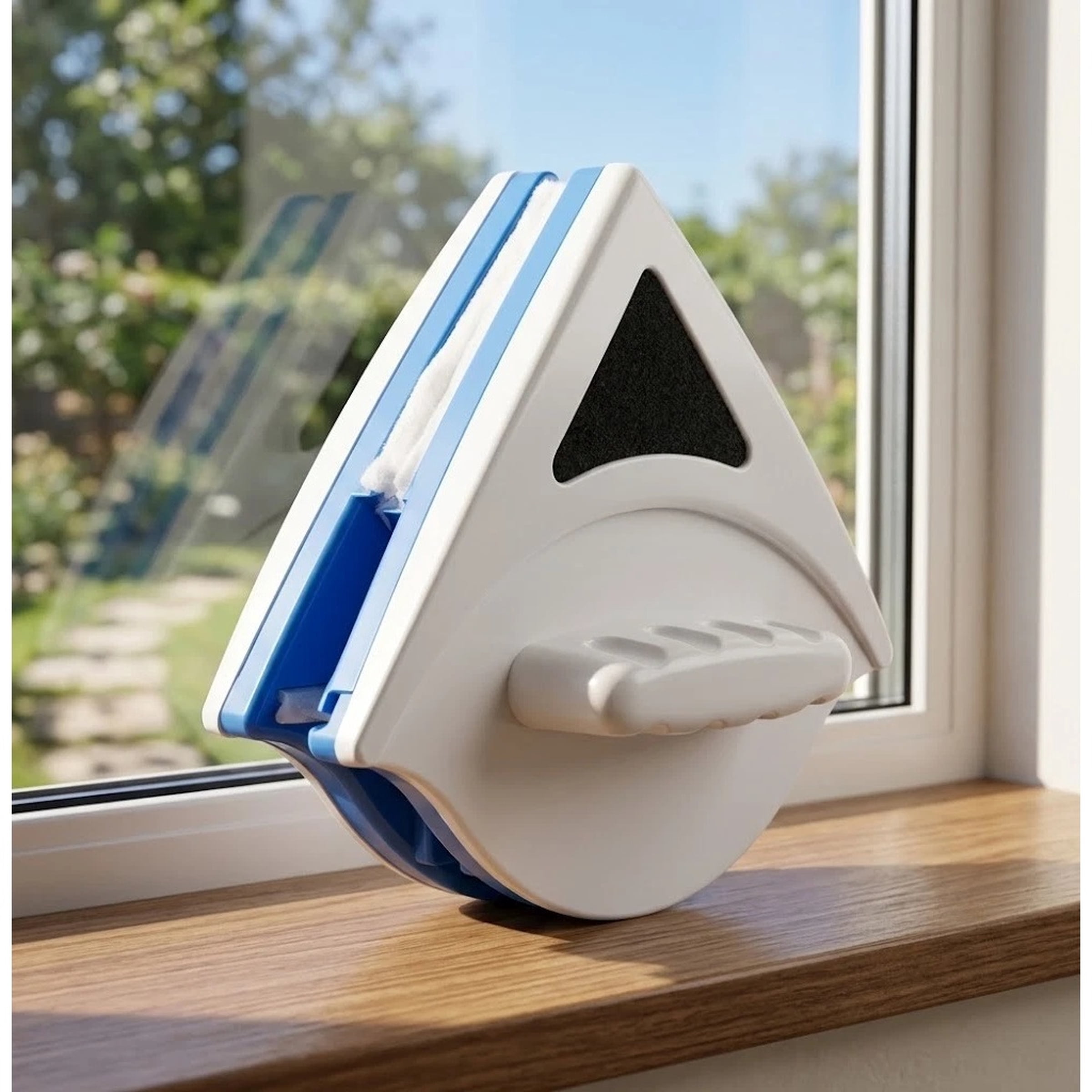 Window Cleaning Machine Tools Double Side Magnetic Window Cleaner Triangle Shape Glass Wiper Cleaning ...