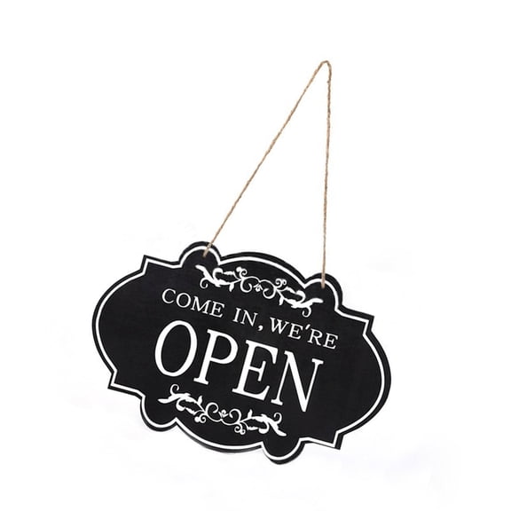 Double-Side Open Closed Sign Wood Open Closed Sign For Busines Window Door Wall