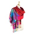 thumbnail image 1 of Double Side Rainbow Silky Colorful Exotic Pashmina Wrap Shawl Scarf, 1 of 4