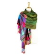 thumbnail image 1 of Double Side Rainbow Silky Colorful Exotic Pashmina Wrap Shawl Scarf, 1 of 4