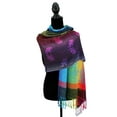 thumbnail image 1 of Double Side Rainbow Silky Tropical Colorful Exotic Pashmina Wrap Shawl Scarf, 1 of 6