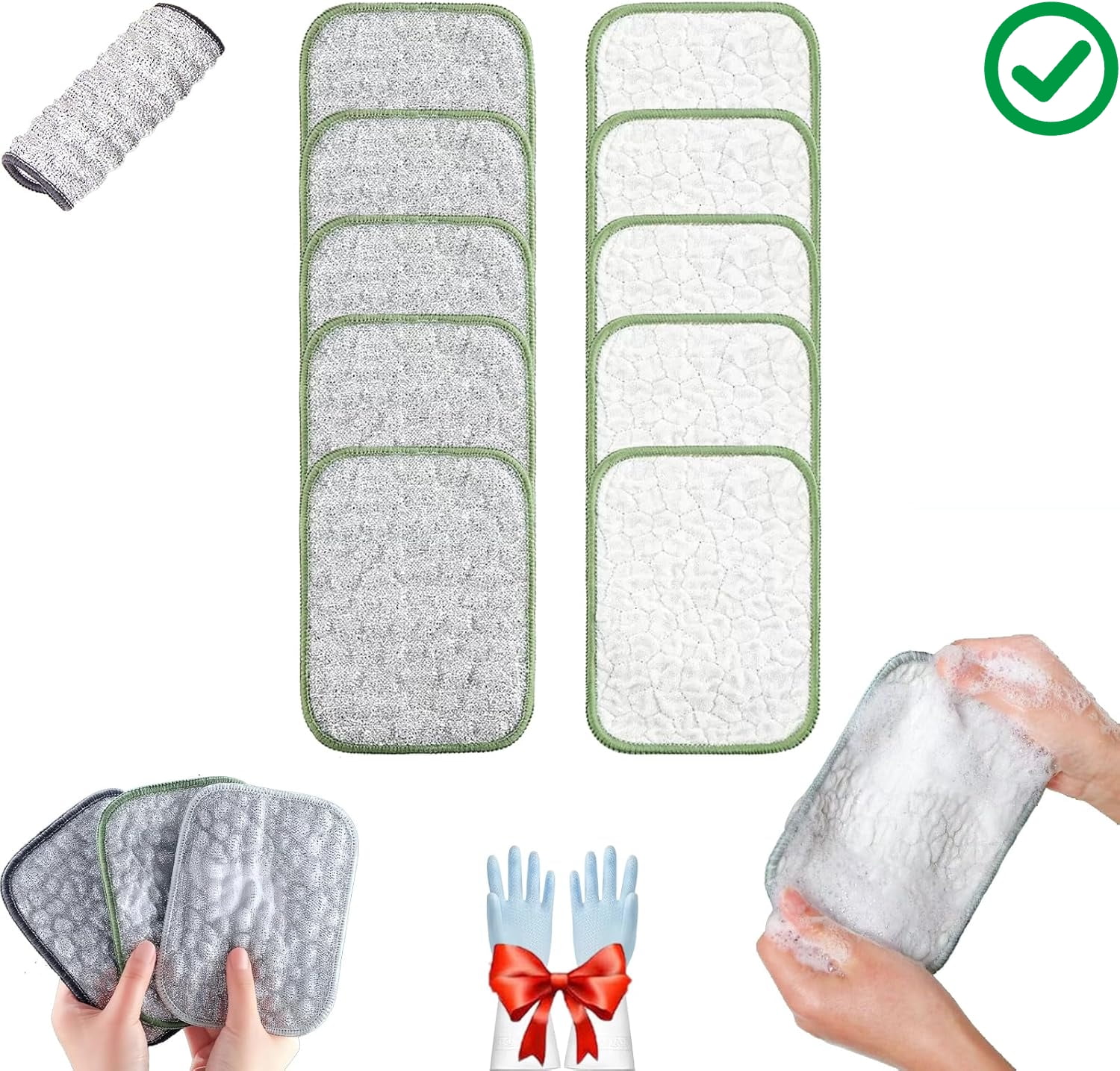 Double-Side Scratch-Free Wire Dishcloth, Multipurpose No Scratch ...