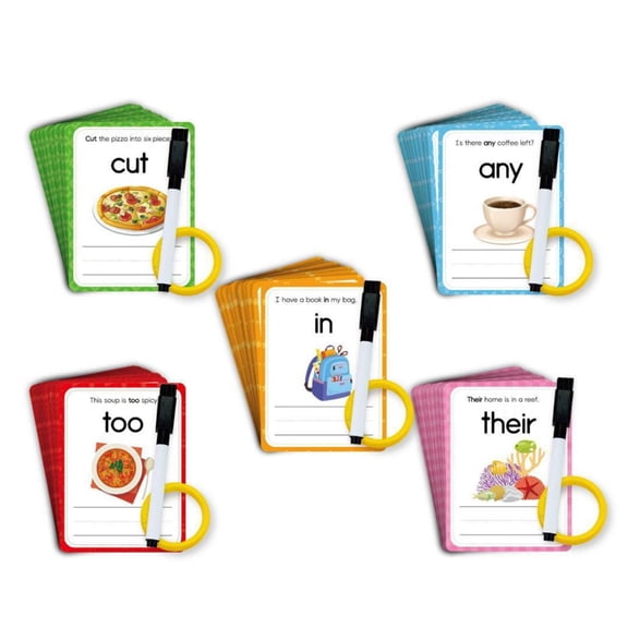 Double Side Vocabulary Card Erasable Writable Sight Words Flashcards Early Learning Word Card For Classroom Teaching