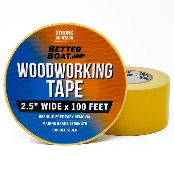 Better Boat Double Sided Woodworking Tape for CNC Machining and Templates, 2.5-in x 100 ft