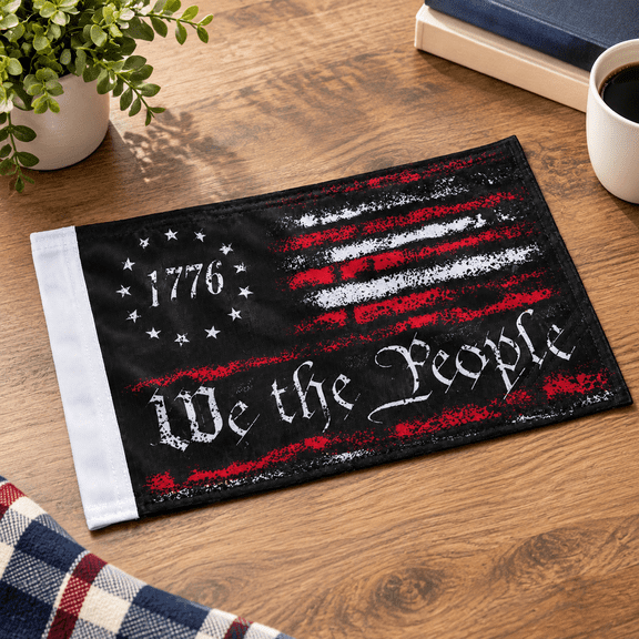 Double Sided 6 x 9 Inch We The People 1776 Outdoor Patriotic Flag