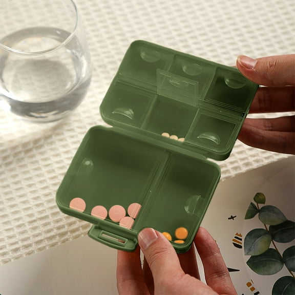 Double Sided 8 Compartment Plastic Storage Box, Transparent Moistureproof Pill Organizer For Medication Vitamins And Small Accessories, Portable Weekday Pill Case For Daily Organization