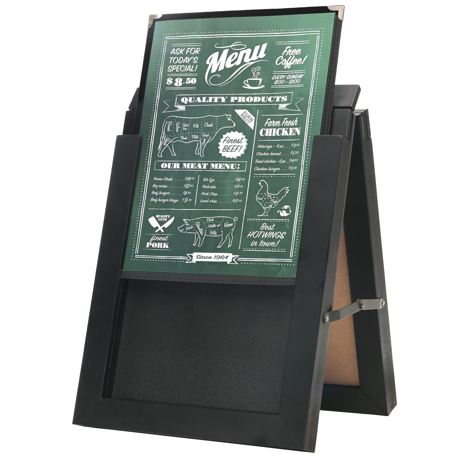 Table Aframe Menu Double Sided A-Frame Chalkboard & Menu Holder - Walmart.com