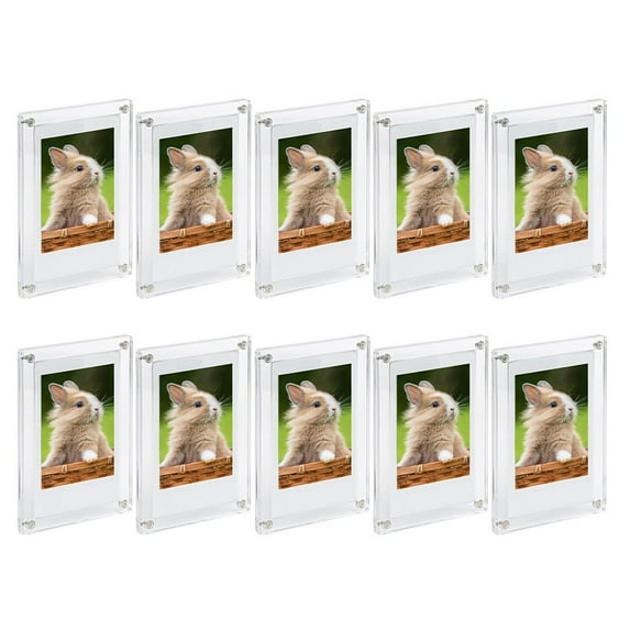 Double-Sided Acrylic Magnetic Photo Frame Pack Of 10 - Elegant Display For