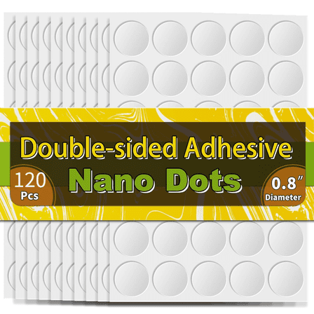Double Sided Adhesive Dots,  0.8"Clear Removable Sticky Adhesive Mounting Putty, Waterproof No Trace Dots Adhesive Putty for Poster Picture Festival Decoration Museum