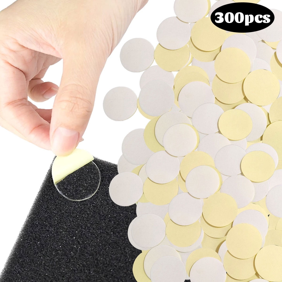 Double-Sided Adhesive Dots for Acoustic Soundproofing Foam Panels Yellow Point 300 Pack